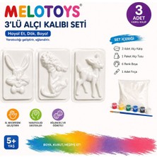 Melo Toys Alçı Kalıbı Eğitici Boyama Seti - El Sanatları ve Beceri Oyunu 3 Adet Alçı Kalıp, Fırça, 6lı Boya, 1 Paket Alçı ( Kalıplar Stok Durumuna Göre Farklılık Gösterebilir )