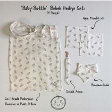 Thela Kids Thelakids Baby Bottle' Desenli Müslin Kumaş 5’li Bebek Seti
