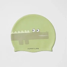 Sunnylife Kids Swimming Cap Cookie The Croc Light Khaki S41SCCRC
