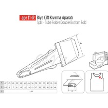 Apr Apere Biye Çift Kıvırma Apara 60X20MM / Apr 11-R
