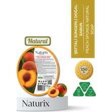 Naturix Şeftali Süngerli Sabun 150 gr | Peeling Etkili Arındırıcı Sabun