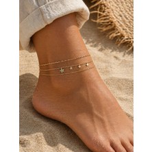 Bymiel Yıldız Figürlü Çoklu Zincir Halhal