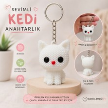 Maygiy Sevimli Kedi Figürlü 3D Baskı Anahtarlık