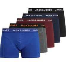 Jack & Jones 5 Li Erkek Boxer Karışık Renkli Jersey Kumaş ile Rahat ve Şık Seçim