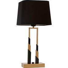 Avonni ML-9125-1BSA Eskitme Boya Masa Lambası E27 Metal Kumaş H: 55 cm, Ø: 22 cm