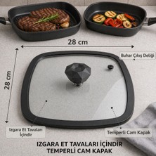 Arcak2 Diamond Kare 28X28 Silikon Cam Kapak ve Elmas Kulp