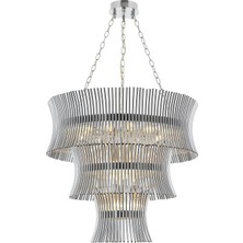 Avonni AV-4313-K65 Krom Kaplama Modern Avize E14 Metal H: 110 cm, Ø: 65 cm