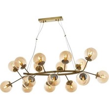 Avonni AV-4286-16EY Eskitme Kaplama Modern Avize E14 Metal Cam H: 120 cm, WxD: 130x60 cm