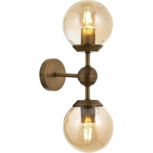 Avonni AP-62076-02 Eskitme Kaplama Aplik E27 Metal H: 45 cm, WxD: 15x25 cm