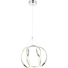 Avonni AV-4339-KB Krom Kaplama Modern Avize LED Metal Silikon H: 70 cm, Ø: 30 cm