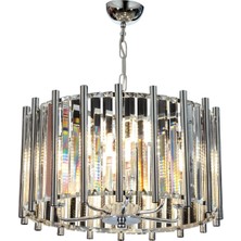 Avonni AV-65222-K45 Krom Kaplama Modern Avize E14 Metal Kristal H: 57 cm, Ø: 45 cm
