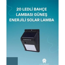 MidasTech Hareket Sensörlü Solar Lamba | 120° Algılama Açısı, 3-4 Metre Mesafe, Suya Dayanıklı LED Mi