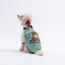 Pawstar Green-Yeşil Baby Teddy Sweat Kedi Köpek Sweati - Kedi Köpek Kıyafeti