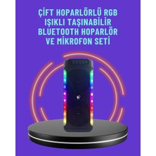 Ev ve Dış Mekan Kullanımına Uygun Rgb Işıklı Hoparlör Midastech