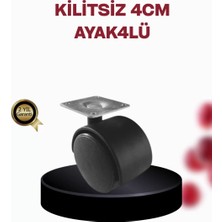 4 cm Döner Ayak Kilitsiz 4 Adet Mobilya ve Sehpa Ayağı Midastech