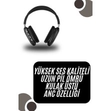 Kulak Üstü Kablosuz Bluetooth Kulaklık Yumuşak Süngerli Sd Kart Girişli Midastech