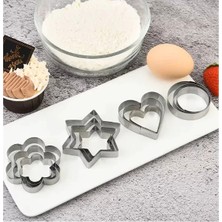 12 Adet Paslanmaz Çelik Kurabiye Kalıbı Seti Midastech