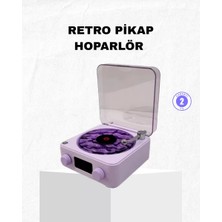 Retro Pikap Hoparlör Bluetooth Aux USB Type-C Projektörlü 360° Sesli Taşınabilir Midastech