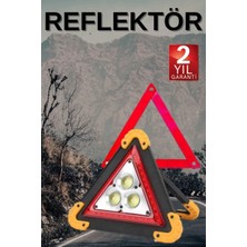 MidasTech Solar Şarjlı Çok Fonksiyonlu Reflektör Işıklı Ikaz Lambası Acil Durum Reflektörü Acil Duru