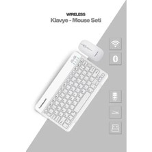 Beyaz Kablosuz Klavye ve Mouse Seti Midastech