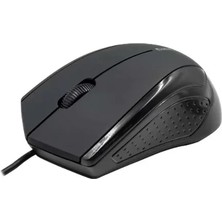 Siyah USB Kablolu 3D Optik Mouse Midastech