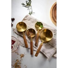 4'lü Ahşap Saplı Ölçü Kaşığı Midastech