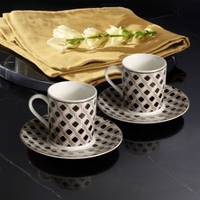 Güral Porselen Camelia 12 Parça 6 Kişilik  Kahve Fincan Takımı 65112