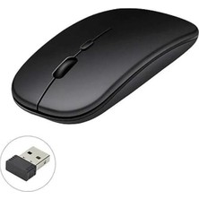 Kablosuz Mouse Fare Şarjlı Bluetooth Wireless Çift Modlu Sessiz Midastech