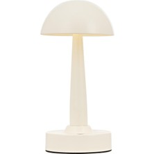 Avonni ML-64004-BBY Beyaz Boya Masa Lambası LED Metal Pleksi H: 25 cm, Ø: 12 cm