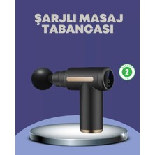 Sporcu Kas Masaj Tabancası 6 Kademe Güçlü Titreşim 4 Başlık Şarjlı Masaj Aleti Midastech