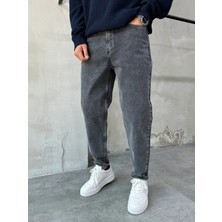 Difransel Jeans Trend Fit Rahat Kalıp Gri Boyfriend Pantolon