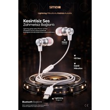 Simex iPhone 7-8-X-11-12-13-14 Serileri Uyumlu Tak Çalıştır Iphone Kablolu Mikrofonlu Kulaklık Spd-04