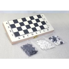 Ahşap Kutulu Satranç ve Tavla Seti - Model 1 Midastech