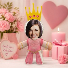 Bk Gift Kişiye Özel Fotoğraflı Kraliçe Bebek Yastık, Sevgiliye Hediye, Anneler Günü Hediyesi, Anneye Hediye