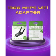 MidasTech Yüksek Hızlı 1200 Mbps Çift Bant USB Wifi Adaptör – Güçlü Sinyal, Geniş Uyumluluk Midaste