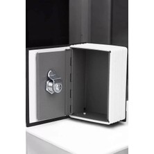 Gizli Kasa Kitap Görünümlü Anahtarlı Çelik Mini Kasa Midastech