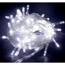10M 100 LED Boncuk Lamba Beyaz Işık Şeffaf Kablo Midastech