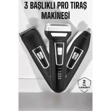 3 Başlıklı Profesyonel Tıraş Makinesi Midastech