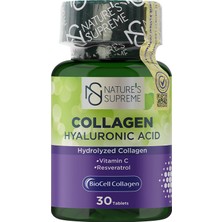 Nature's Supreme Biocell Collagen Hyaluronic Acid 30 Tablet Kolajen İçerikli Ürün Türkiye Menşeli