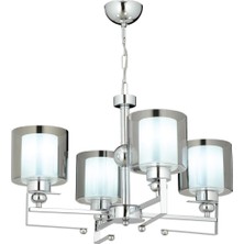 Avonni AV-65227-4K Krom Kaplama Modern Avize E27 Metal Cam H: 62 cm, Ø: 58 cm