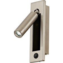 Avonni AP-65254-N-LED Nikel Kaplama Aplik LED Metal H: 18 cm, WxD: 5x2,5 cm
