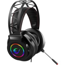 Rampage Miracle-X5 Siyah RGB LED Kablolu Oyuncu Kulaklığı 7.1 Surround Sound Özellikli