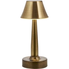 Avonni ML-64006-E Eskitme Kaplama Masa Lambası LED Metal Pleksi H: 25 cm, Ø: 11 cm