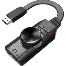 Alfais 4677 USB Harici Ses Kartı 7.1 Kanal Ses Çıkışı ile Plextone Gs3 Oyun Destekli