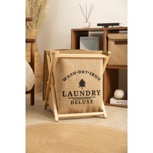 Koza Home Tidy Jüt Katlanır Çamaşır Sepeti (40X30X50CM) 6022