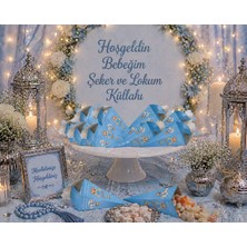 Dizayn Parti Evi Hoşgeldin Bebeğim Şeker ve Lokum Külahı 25 Adet Pembe & Mavi – Bebek Mevlidi Ikramlık Seti - 1 Hoşgeldin Bebeğim Şeker ve Lokum Külahı 25 Adet Pembe & Mavi – Bebek Mevlidi Ikramlık Seti
