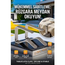 Transformacion 2'li Masa Örtüsü Klipsi - Metal Masa Kelepçesi Masa Örtüsü Sabitleyici 722498