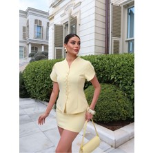 Esra Helvacı Eh Collection Kaplama Düğme Kruvaze Ceket