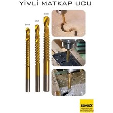 Marsilyan Yivli Matkap Ucu Hss Spiral Yivli Kademeli Matkap Ucu Metal Ahşap Plastik 5-8 mm 722459