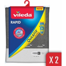 Vileda Rapid Ütü Masası Kılıfı 2'li Hızlı Kullanım için Metalize Pamuk Malzeme
